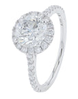 Lab Diamond Halo Engagement Ring in 14K Gold (2 ct. tw)