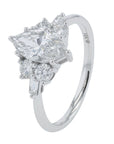 Lab Diamond Marquise Center Engagement Ring in 14K Gold (1 ct. tw)