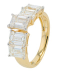 Lab Diamond Emerald Cut Center Engagement Ring in 14K Gold (1 ct. tw)