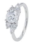 Lab Diamond Round Center Engagement Ring in 14K Gold (1 ct. tw)