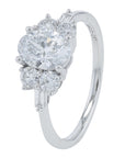Lab Diamond Oval Center Engagement Ring in 14K Gold (1 ct. tw)