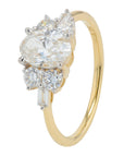 Lab Diamond Oval Center Engagement Ring in 14K Gold (1 ct. tw)