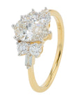 Lab Diamond Pear Cut Center Engagement Ring in 14K Gold (1 ct. tw)