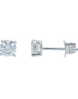 Lab Diamond & Lab Sapphire Flower Pendant in 14K White Gold