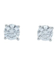 Lab Diamond & Lab Sapphire Flower Pendant in 14K White Gold