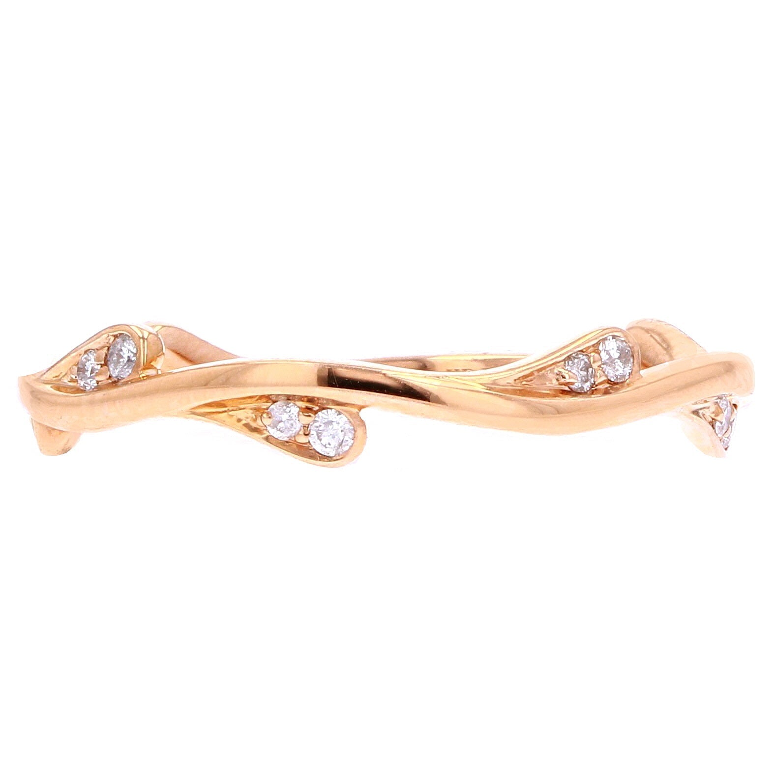10K RG Diamond Vine Stackable Band<p><strong>$109</p></strong>