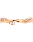 10K RG Diamond Vine Stackable Band$109