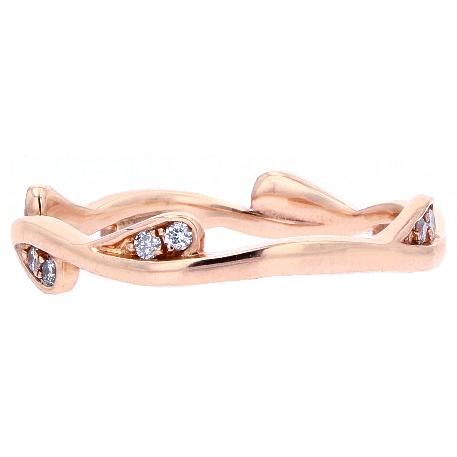 10K RG Diamond Vine Stackable Band<p><strong>$109</p></strong>