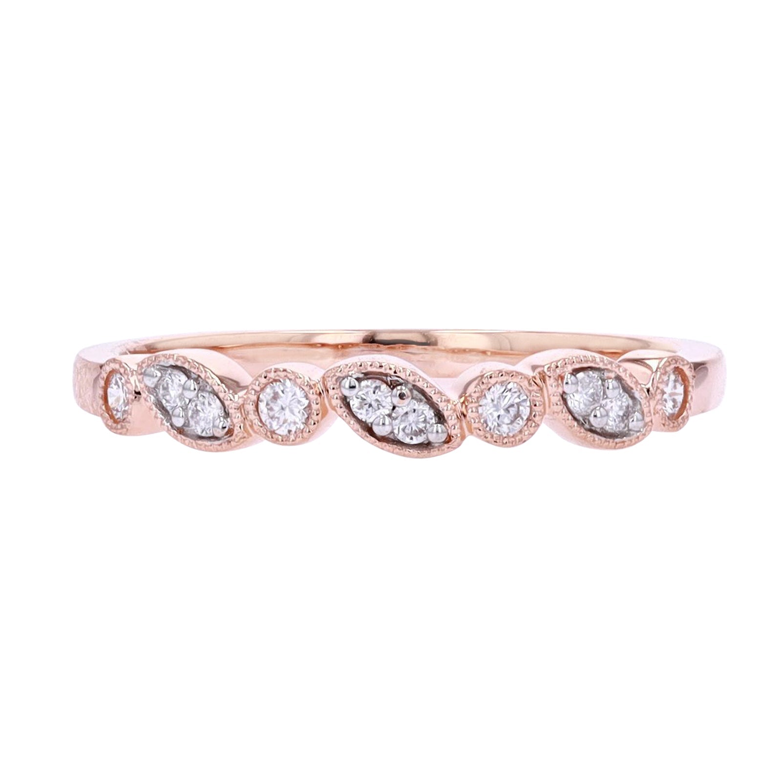 10K RG Diamond Wedding Band