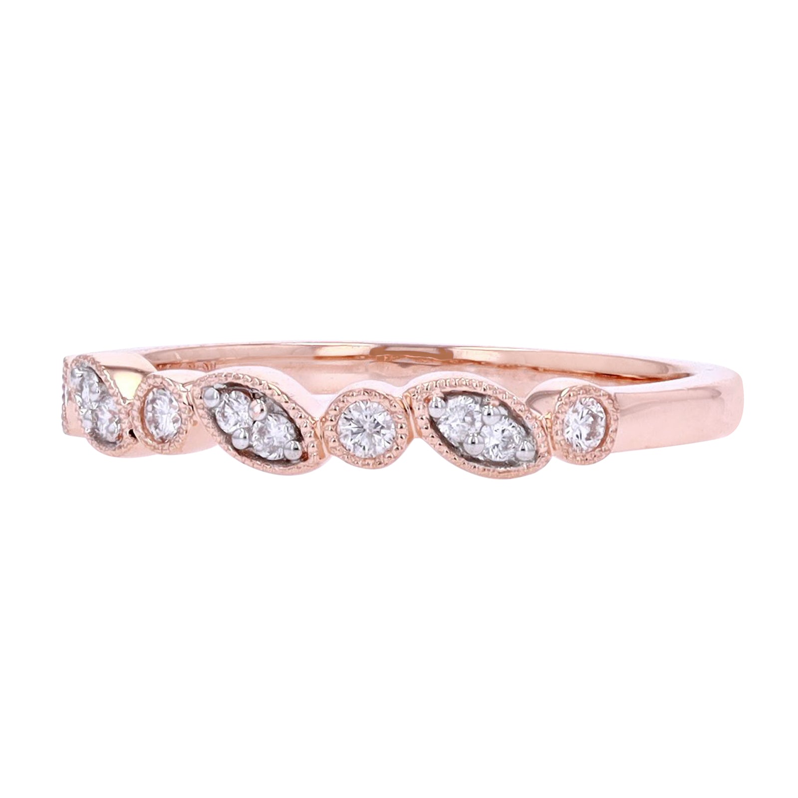 10K RG Diamond Wedding Band