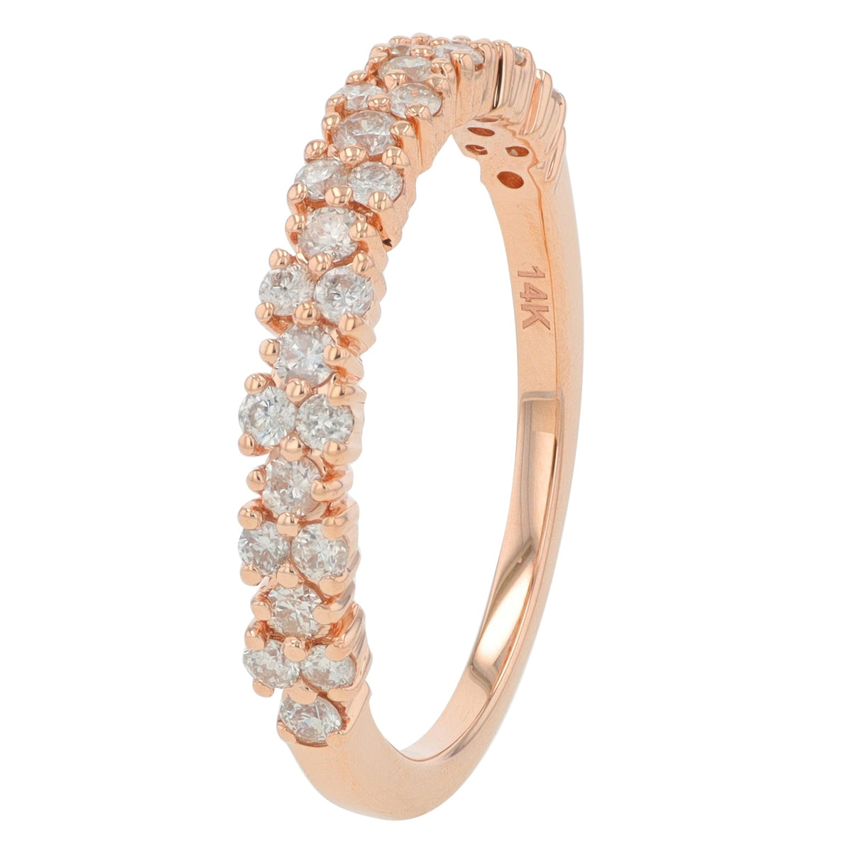 14K RG 1/2 CT Diamond Band