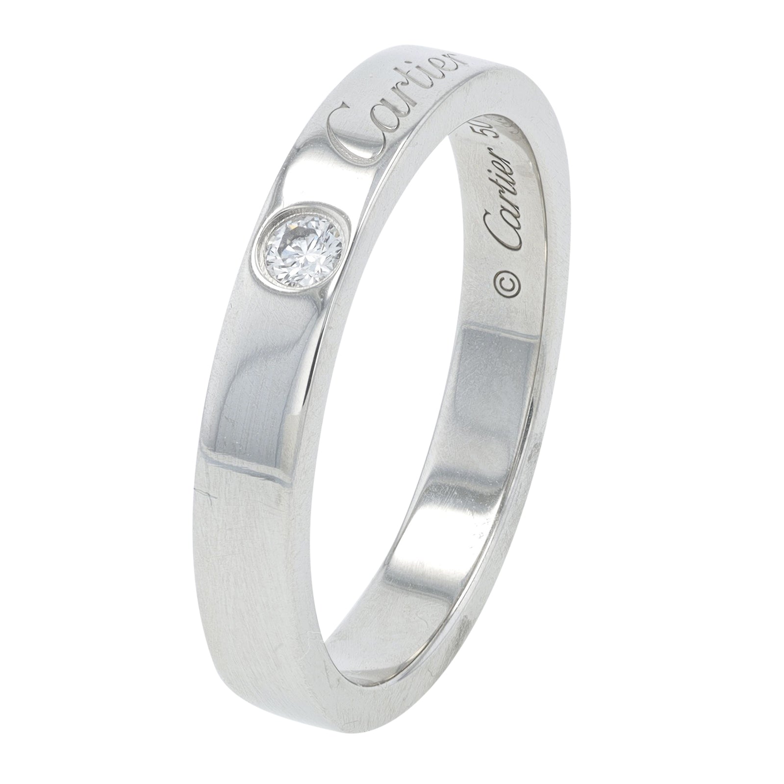 PT950 Cartier C De Cartier Diamond Band