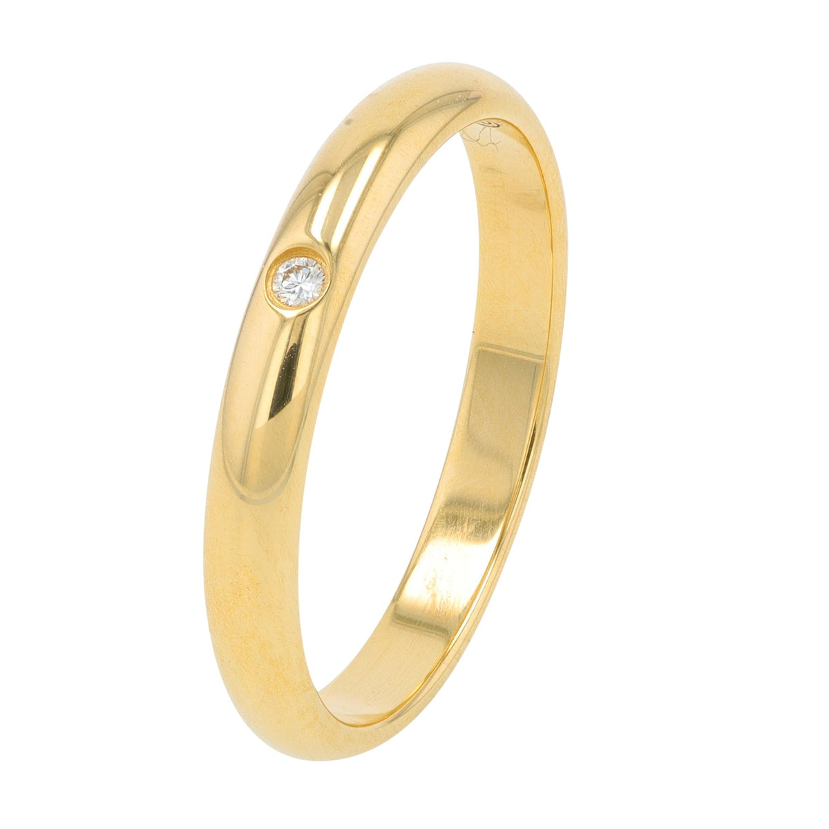 18K YG Cartier 1895 Diamond Band