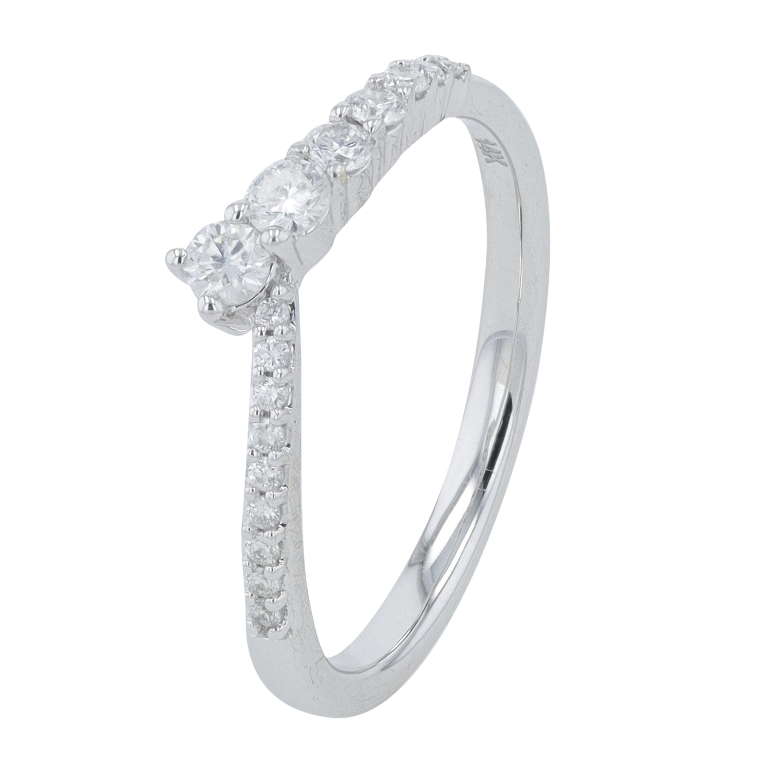 14K WG 1/3 CT Diamond Band