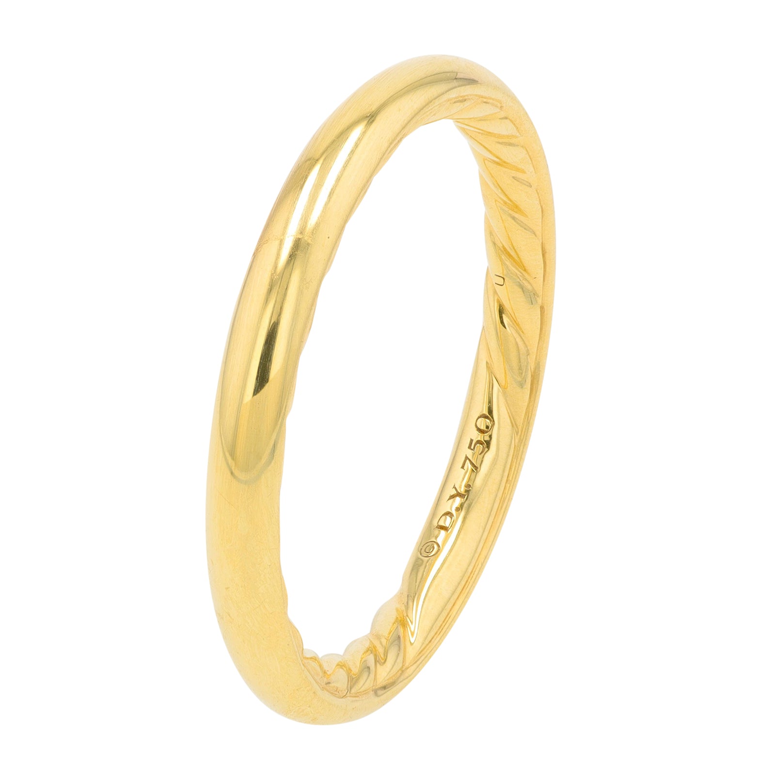 18K YG David Yurman 2.5 MM Band