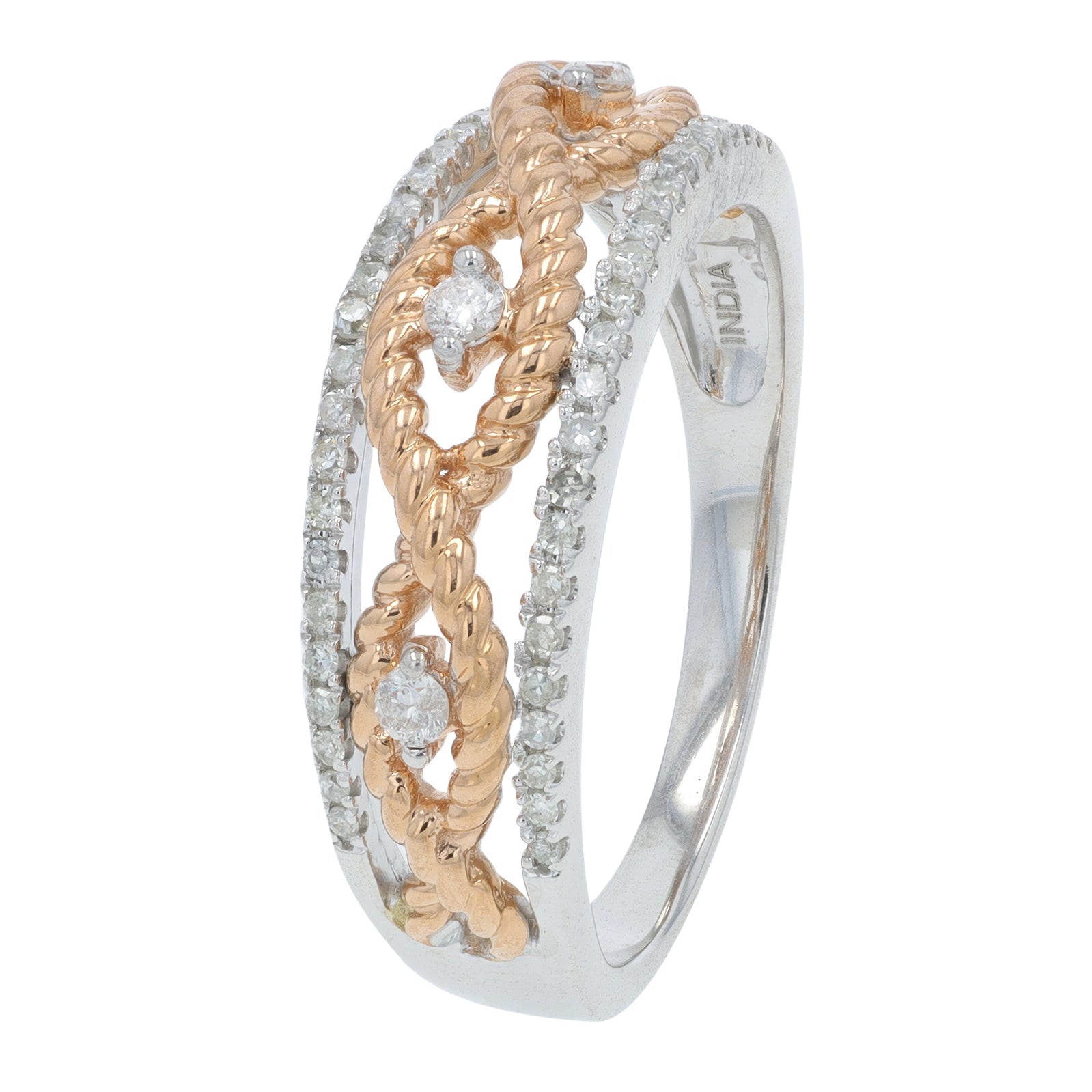 10K TT .50 CTW Diamond Ring