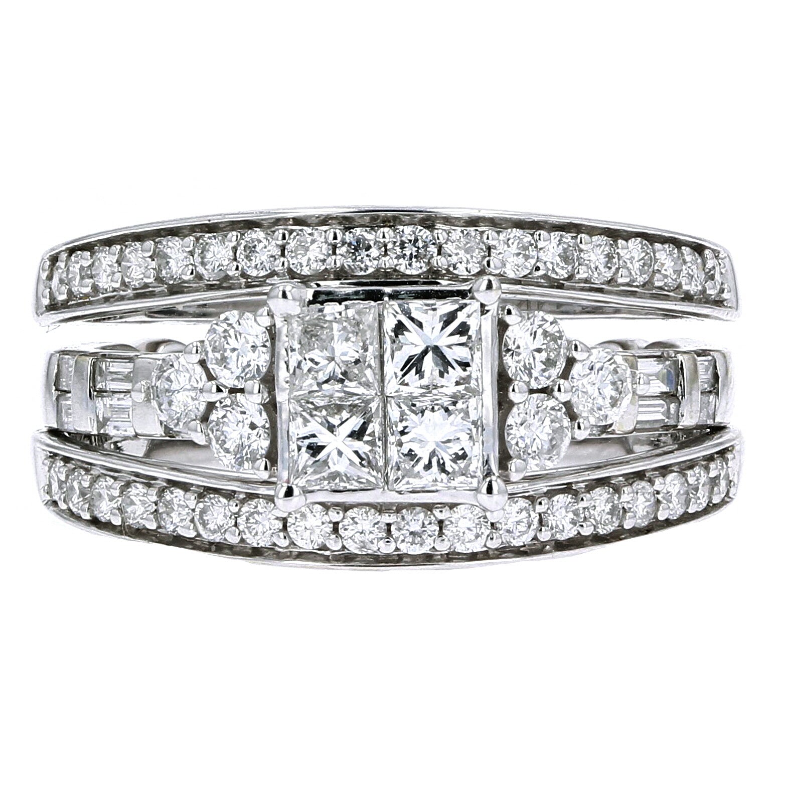 14K WG Sapphire & Diamond Bridal Set