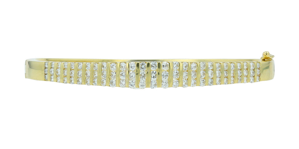 18K YG 1.95 CTW Diamond Bangle