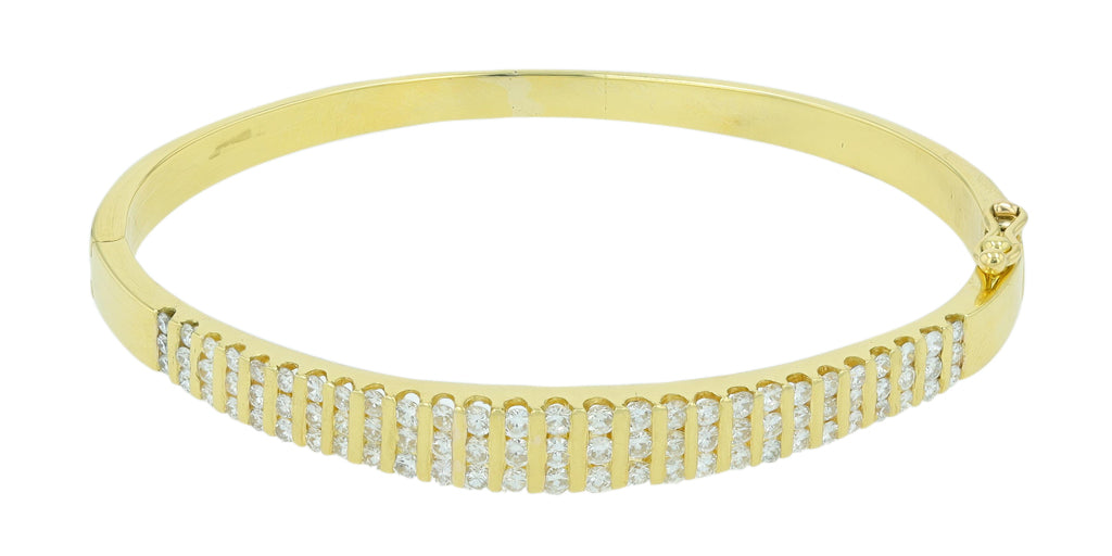 18K YG 1.95 CTW Diamond Bangle