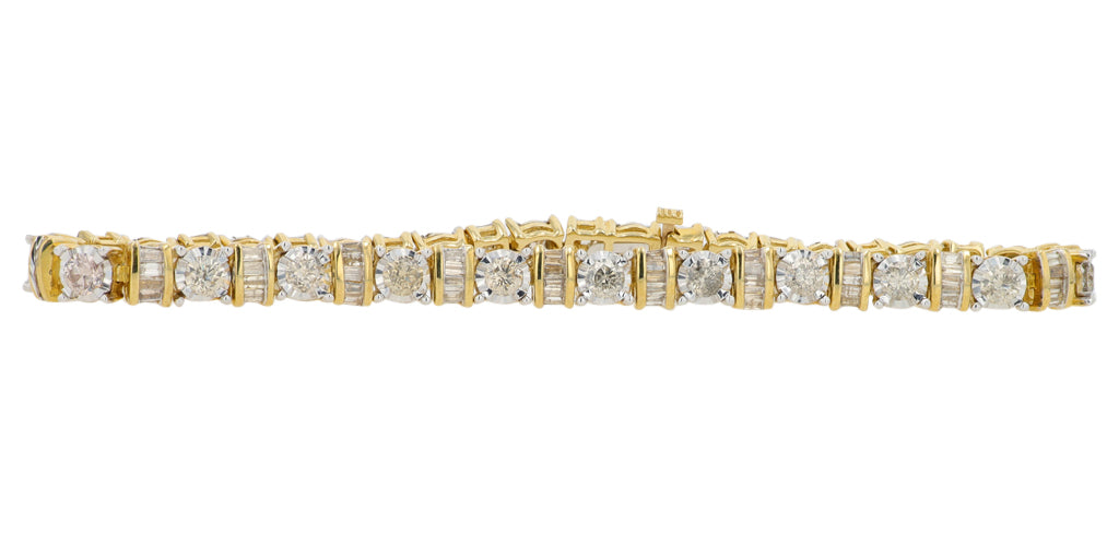 10K YG 5 CT Diamond Bracelet<p><strong>More Colors Available</p></strong>