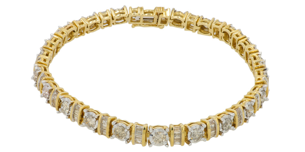 10K YG 5 CT Diamond Bracelet<p><strong>More Colors Available</p></strong>