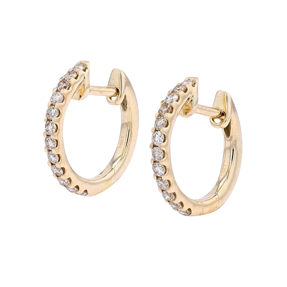 14K 1/3 CTW Diamond Huggies<p><strong>More Colors Available</p></strong>