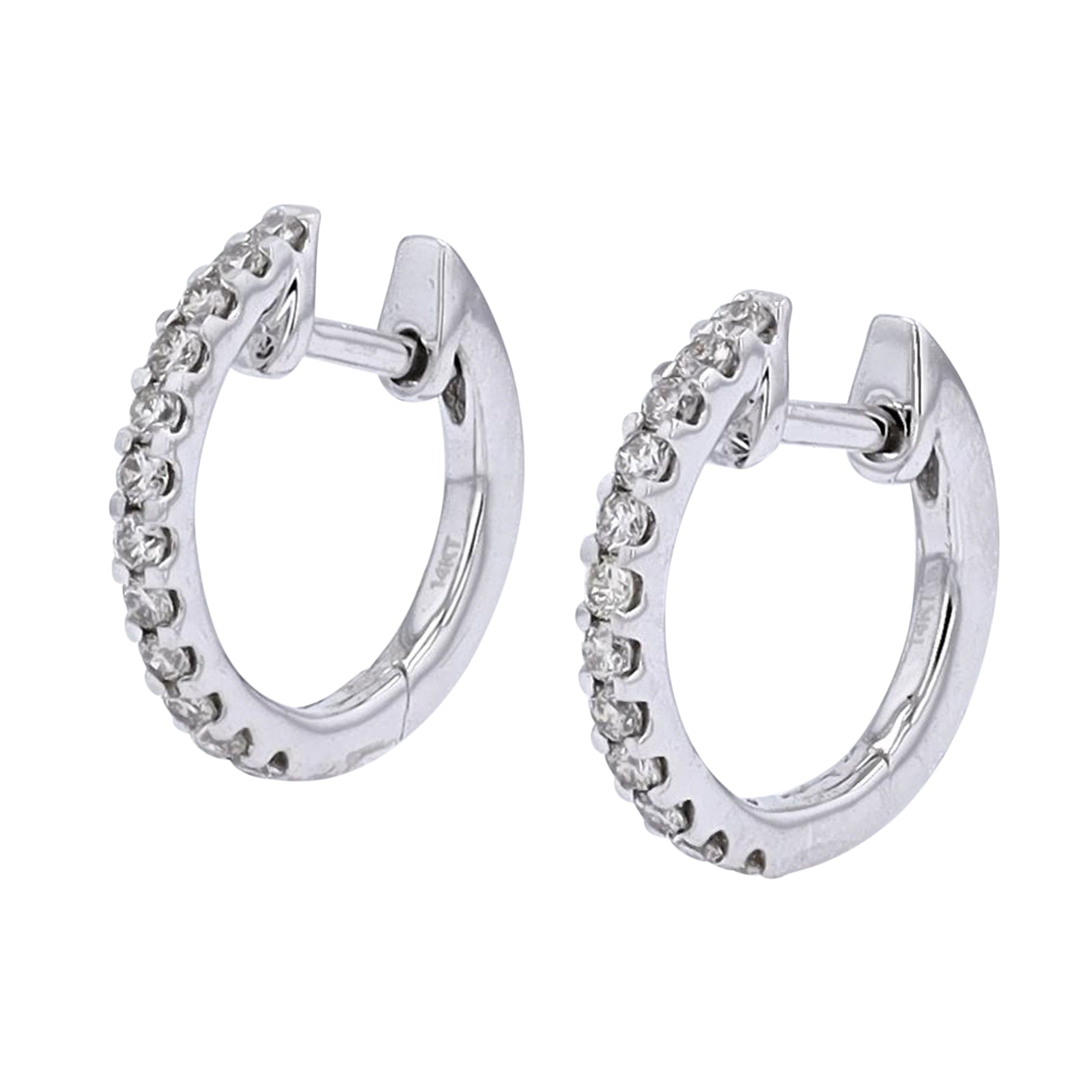 14K 1/3 CTW Diamond Huggies<p><strong>More Colors Available</p></strong>