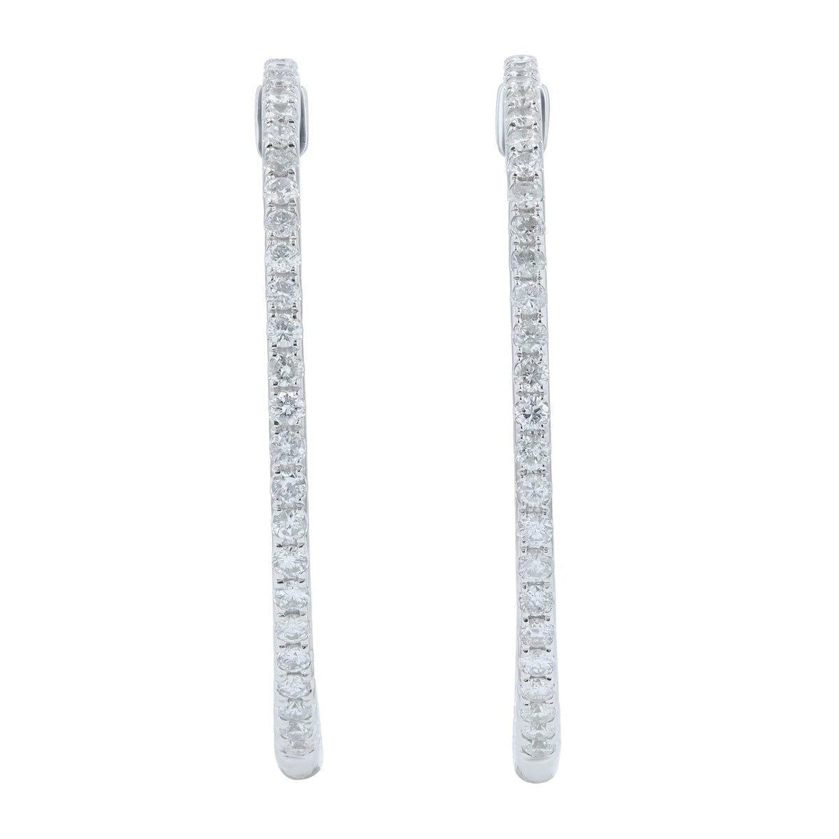 14K 3 CT Diamond Inside-Out Hoops<p><strong>More Colors Available</p></strong>