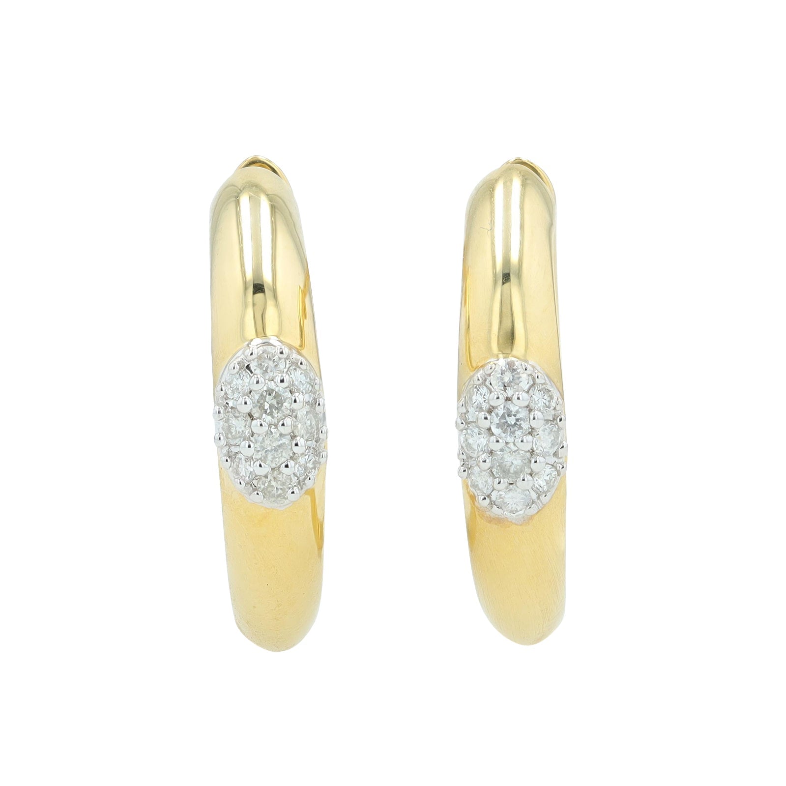 10K YG 1/4 CT Diamond Hoops