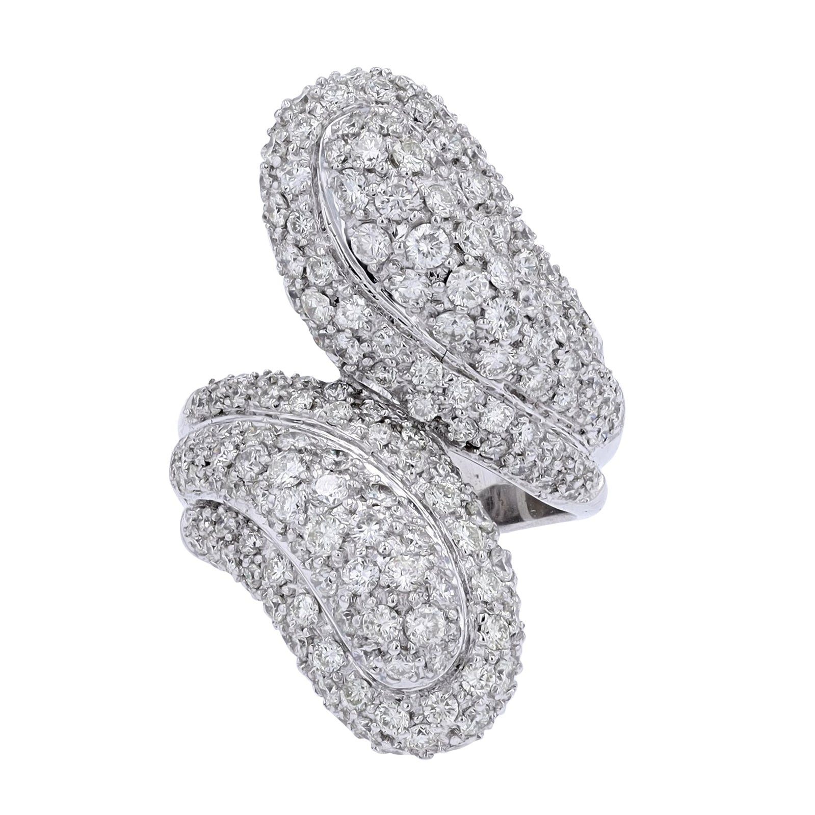 14K WG Diamond Bypass Ring