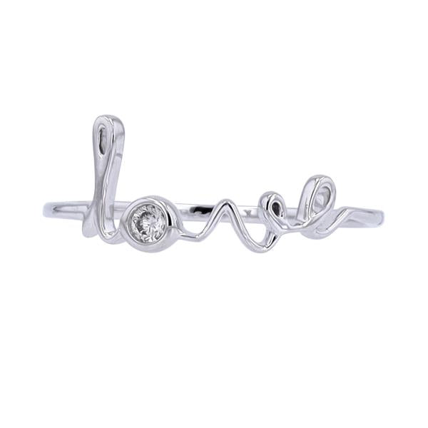 10K 'Love' Diamond Ring <p><strong>More Colors Available</p></strong>