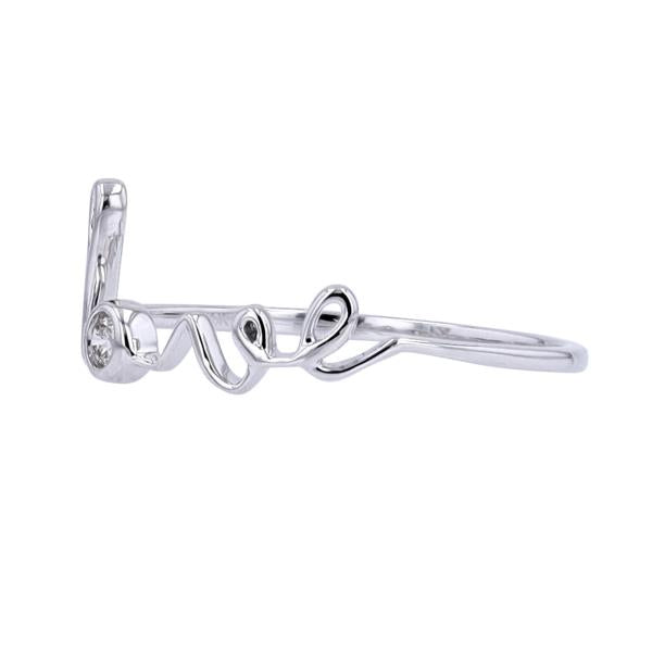 10K 'Love' Diamond Ring <p><strong>More Colors Available</p></strong>