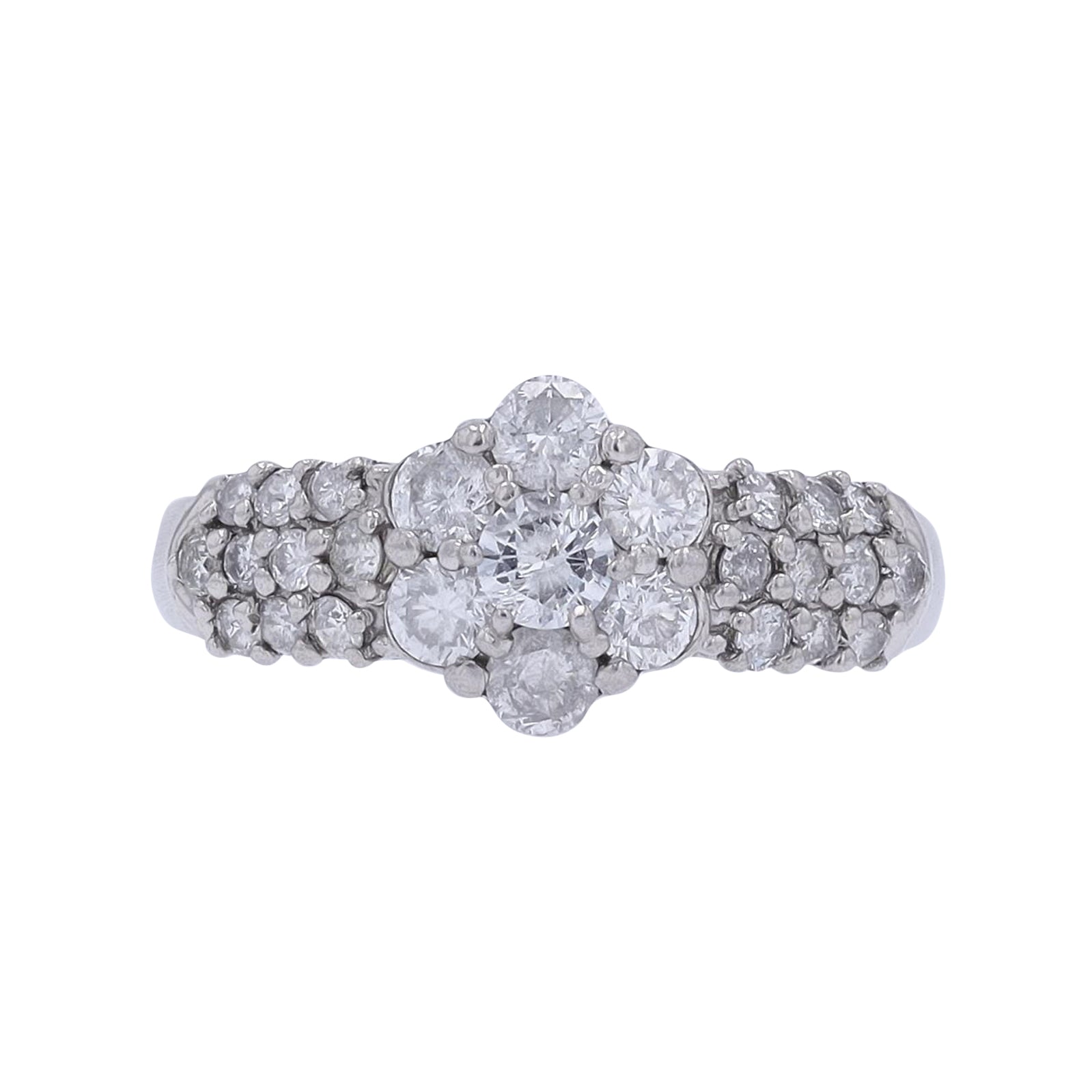 PT900 1 CT Diamond Cluster Center Ring