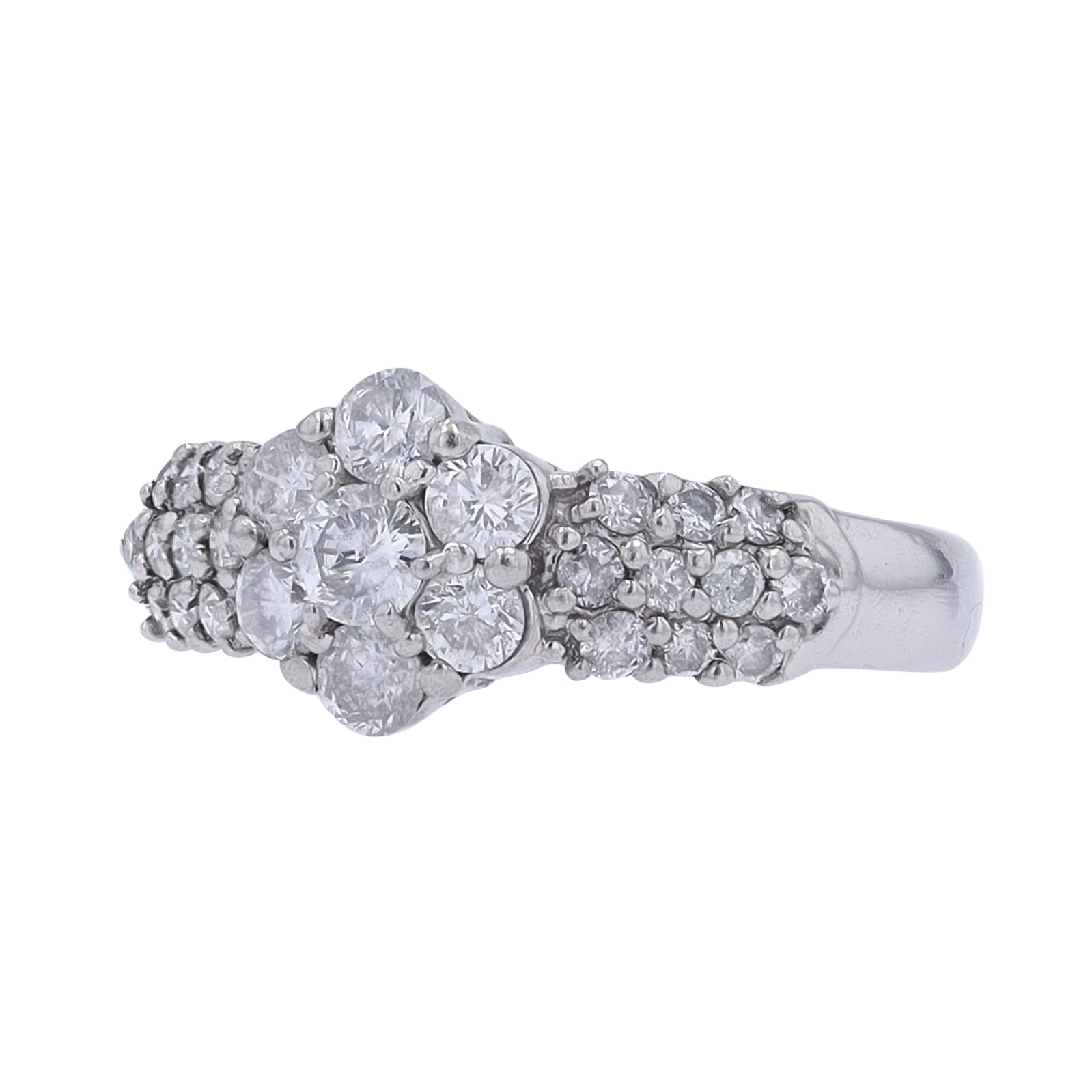 PT900 1 CT Diamond Cluster Center Ring