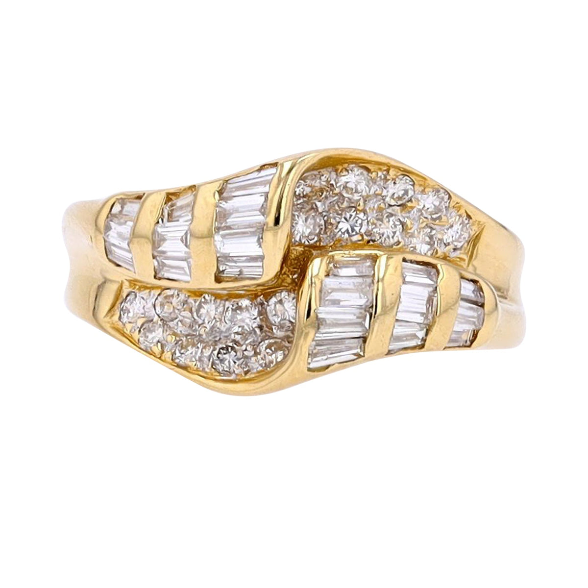 18K YG 0.77 CT Diamond Ring