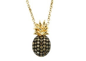 14K YG EFFY Diamond Pineapple Necklace