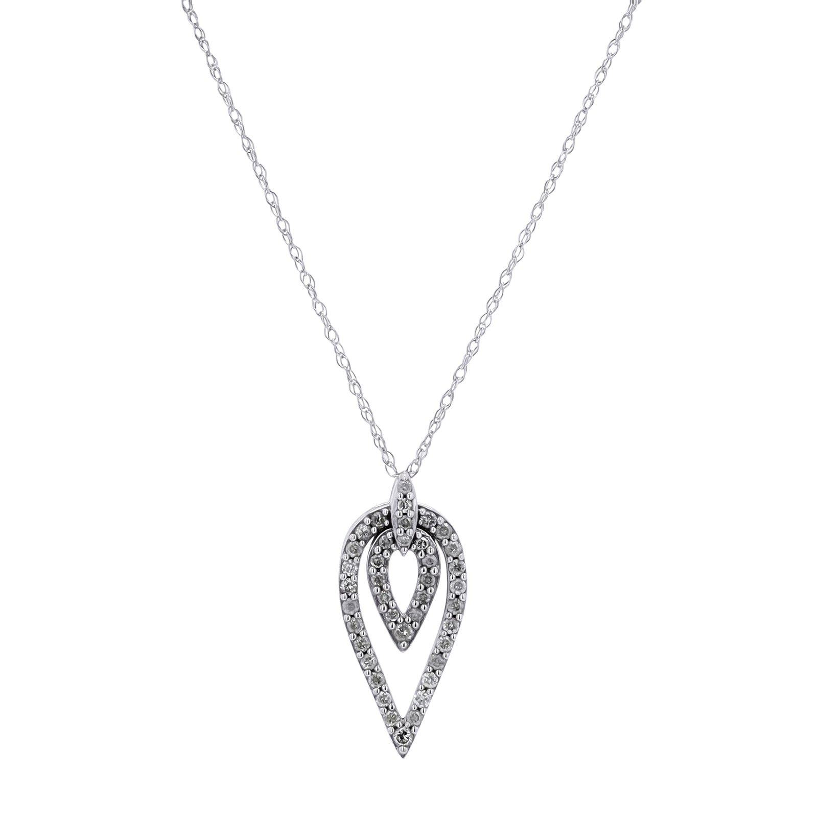 10K WG 1/4 CT Diamond Pendant