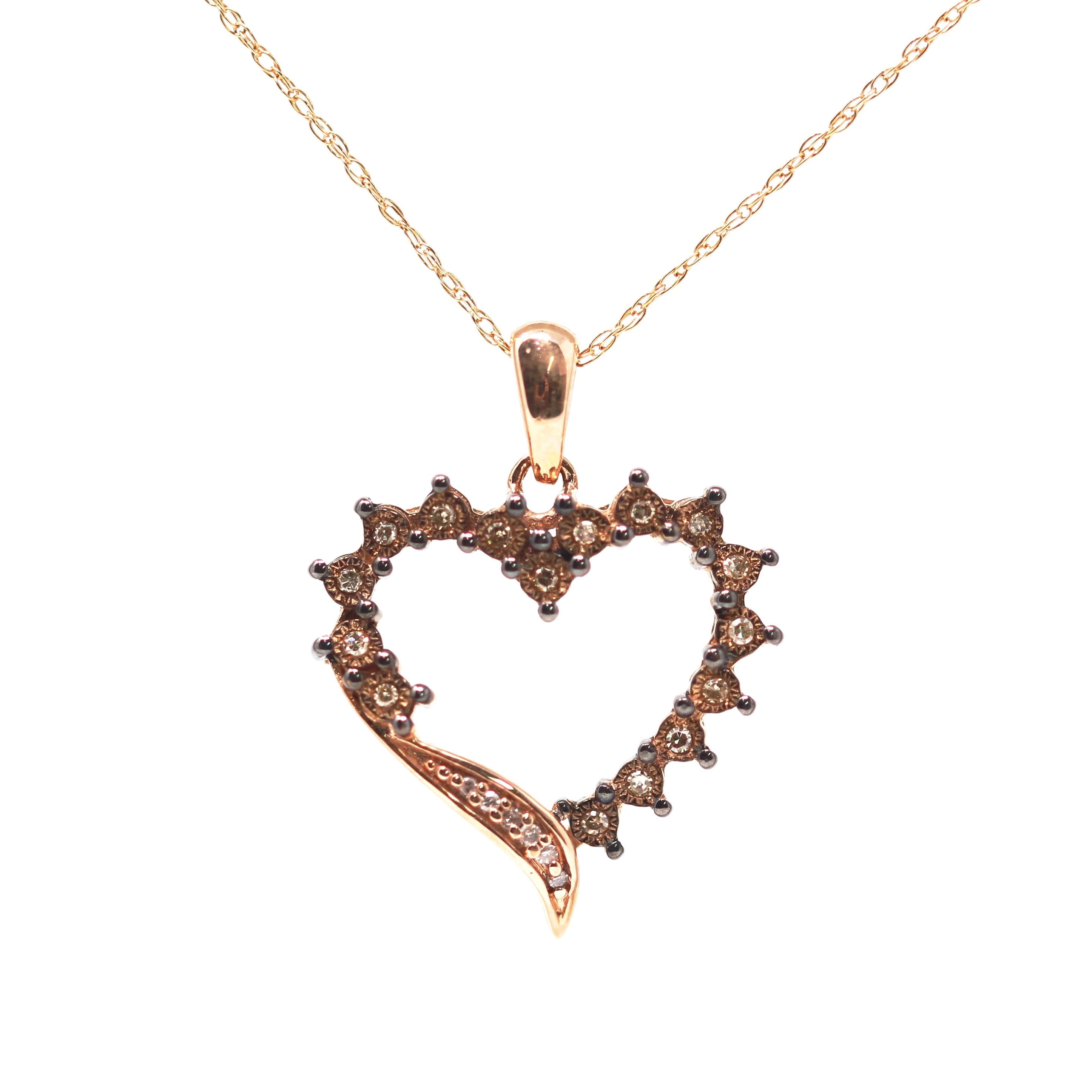 10K RG Heart Pendant
