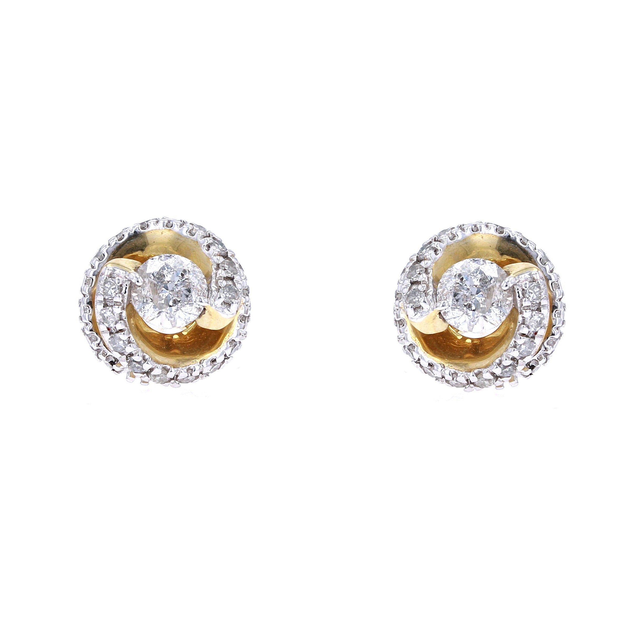 10K Twisted Diamond Studs<p><strong>More Colors Available</p></strong>