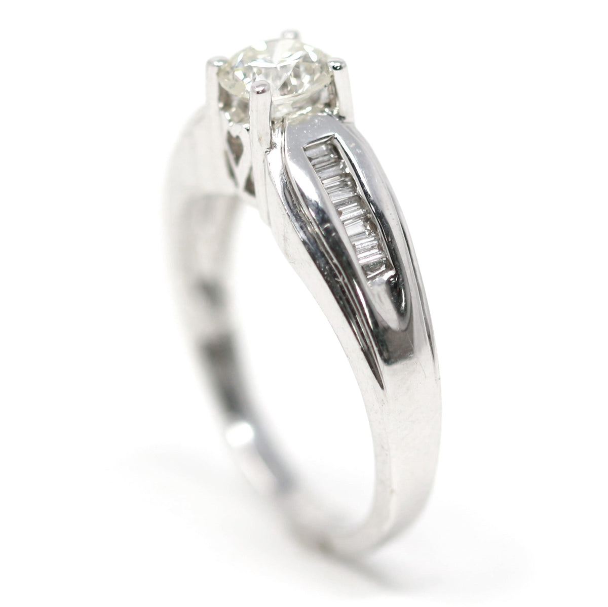 14K WG Solitaire Engagement Ring