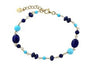 14K EFFY YG 14.20 CT Lapis & Turquoise Bracelet