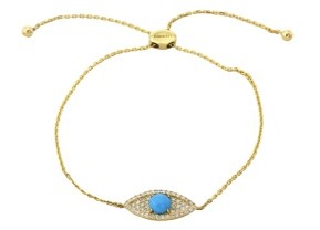 14K EFFY YG Sodalite Evil Eye Bolo Bracelet
