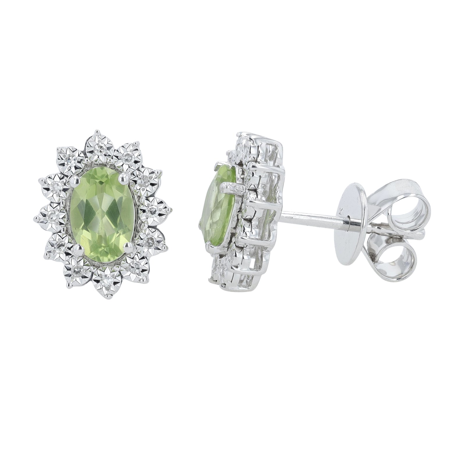 10K YG Oval Gemstone Studs<p><strong>More Colors Available</p></strong>