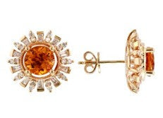 14K EFFY YG 2.11 CT Citrine Earrings
