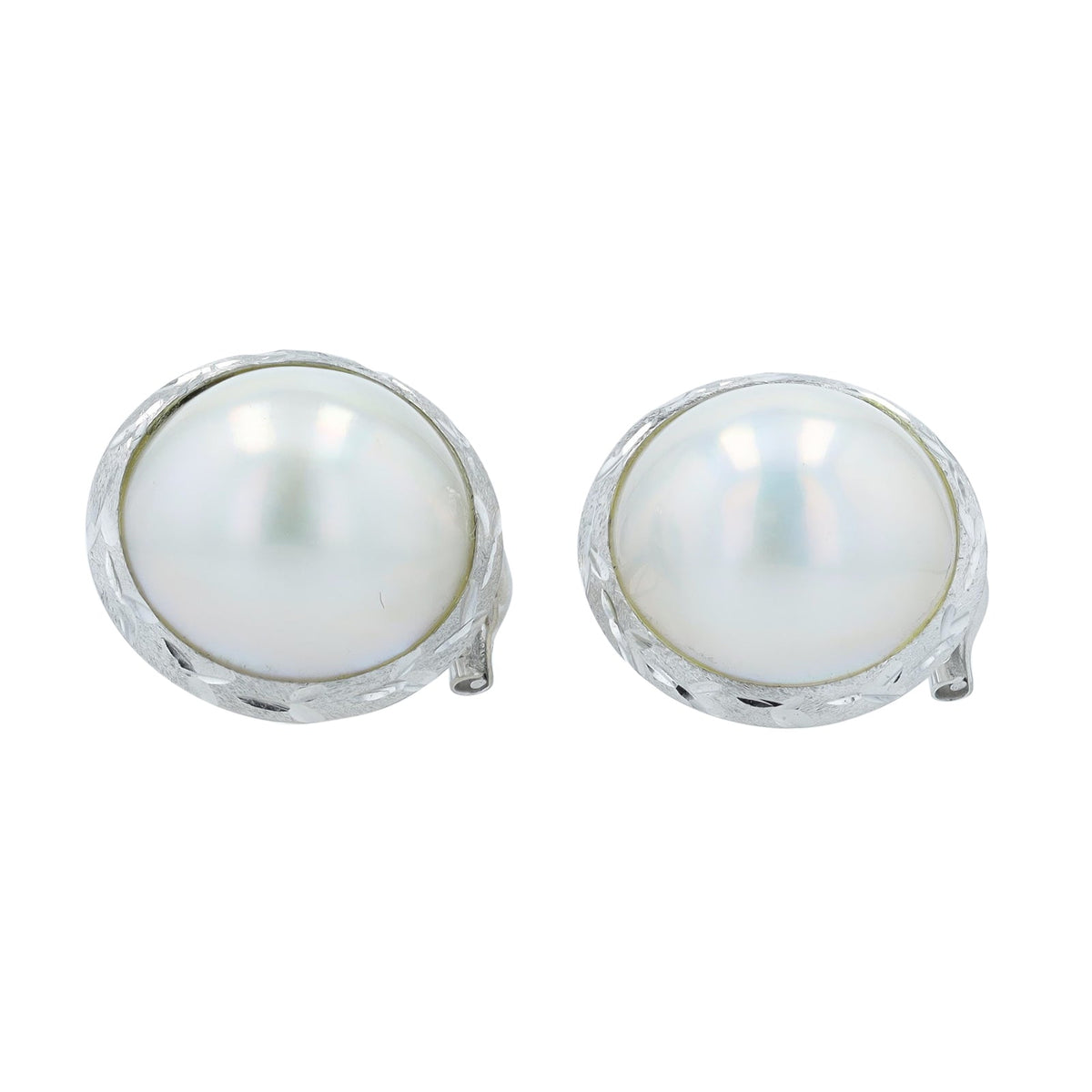 18K WG Pearl Earrings