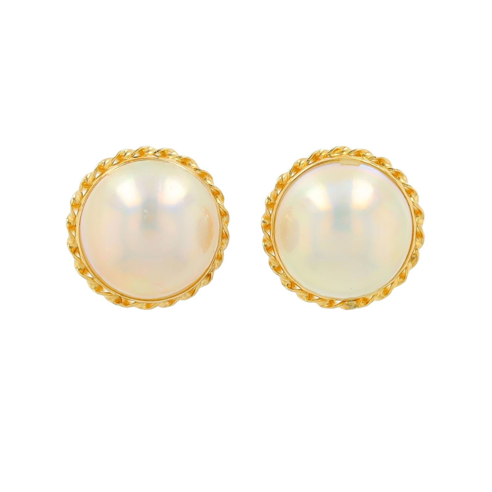 18K YG Pearl Earrings