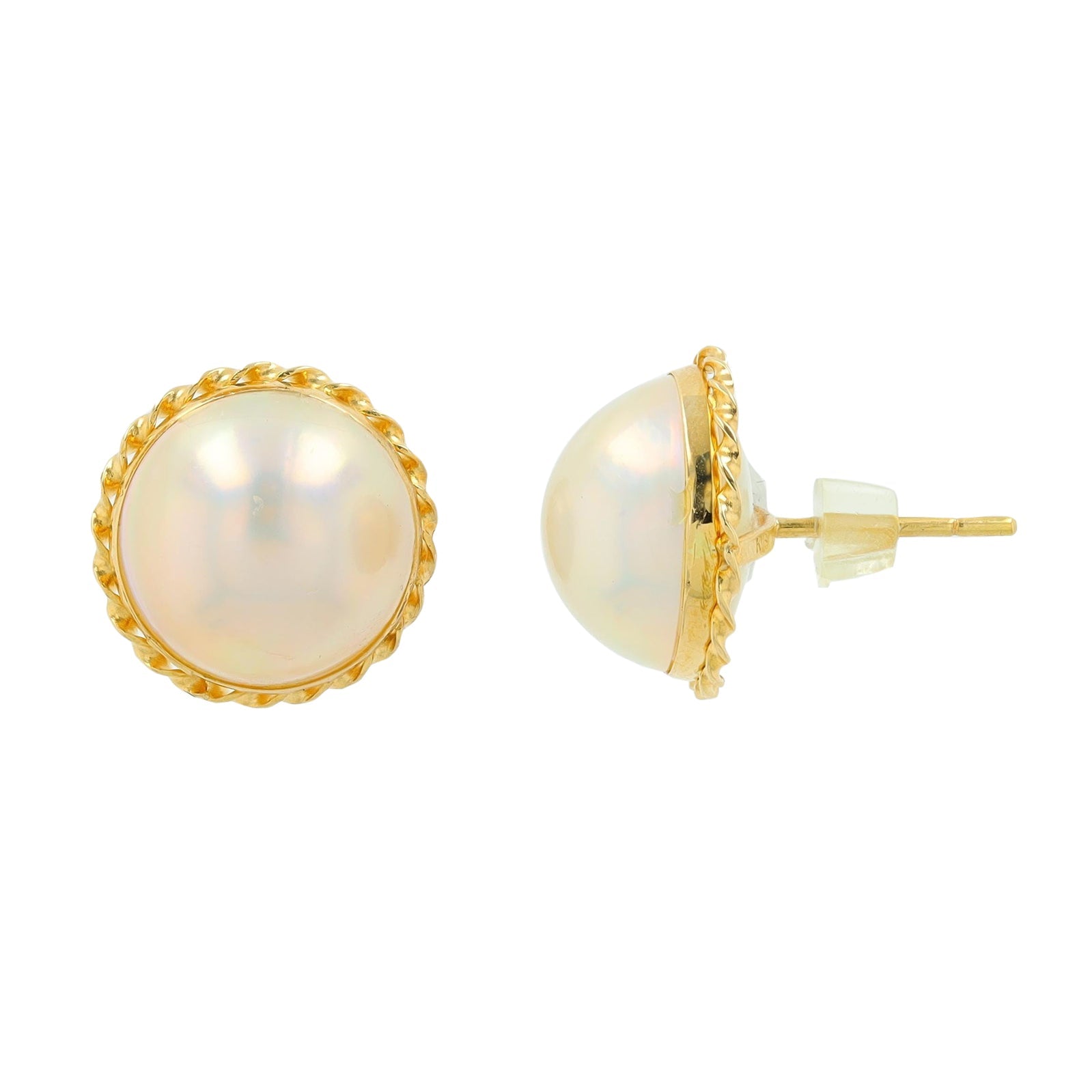 18K YG Pearl Earrings
