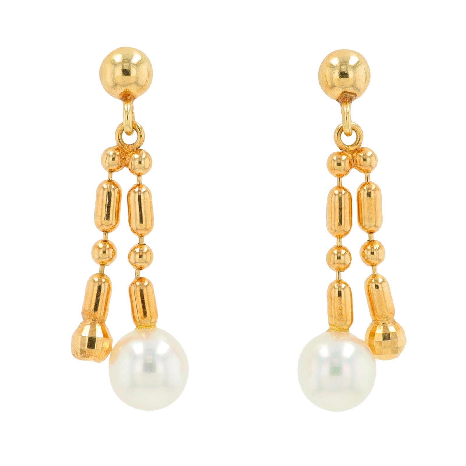 18K YG Mikimoto Pearl Earrings