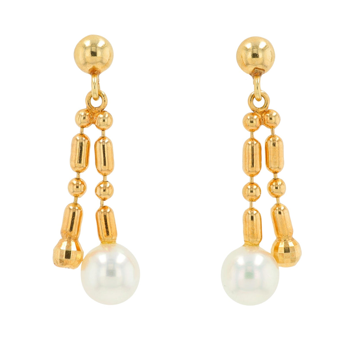 18K YG Mikimoto Pearl Earrings