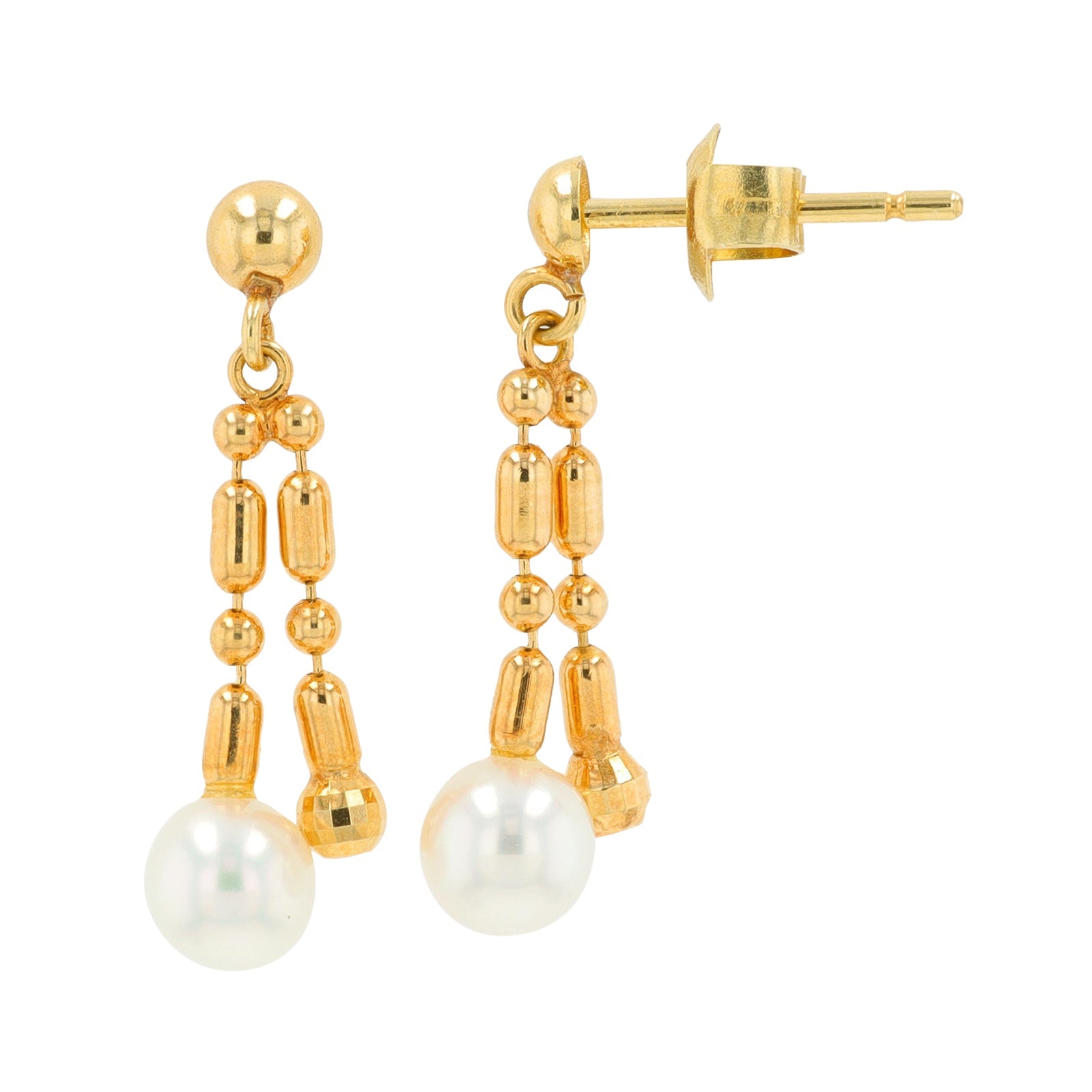 18K YG Mikimoto Pearl Earrings